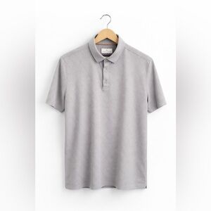 Modern Ambition Polo Shirt Men’s XL Gray Diamond Pattern Short Sleeve Polo
